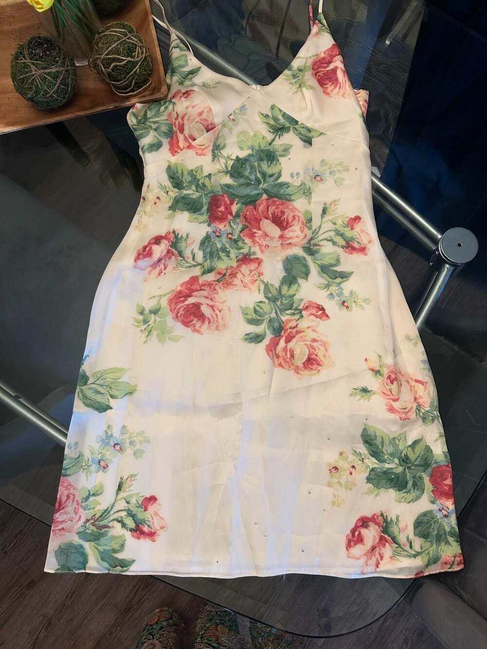 Mario Balthazar Silk Floral Print Slip Dress Style 991104 Size 6